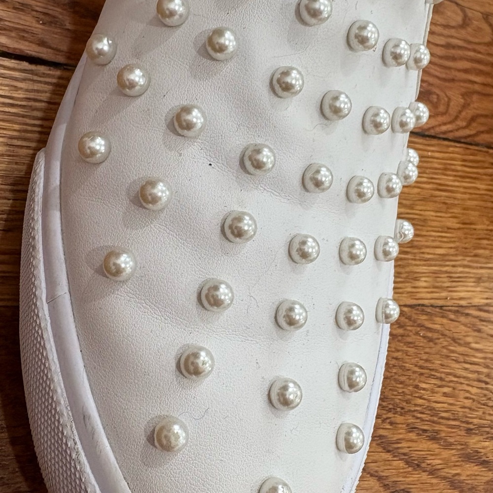 Nine West White Studded Sneakers